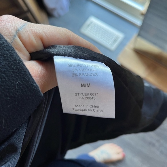 Eclipse, black  tie up trench coat pea coat size M - Picture 12 of 15